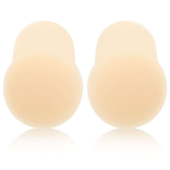 Deago 2 Pairs Nipple Covers Stickers, Reusable Sticky Adhesive Silicone Breast Petals Nipple Pasties Invisible Bras for Women