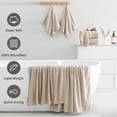 thumbnail image 5 of Jessy Home 4 Pack Towel Set Oversized Bath Sheet Towels 600 GSM Ultra Camel Bath Towels, 5 of 8
