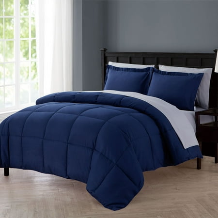Red And Brown Bedding Sets VCNY Home Lincoln Down Alternative 5/7-Piece Reversible Bed in a Bag Comforter Set, Sheet Set Included ()