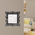 thumbnail image 2 of Hallow Out Switch Pegatinas Espejo Envolvente Etiqueta Etiqueta Decoración Clear Plástico Wall Art Decal para Tienda Inicio Decoración de Pared Negro Inevent OD003274-03, 2 of 7
