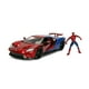 thumbnail image 1 of Jada Toys Marvel 1:24 2017 Ford GT Coche fundido a presión con figura de Spider-Man de 2,75 pulgadas, juguetes para niños y adultos, rojo/azul (99725), 1 of 5