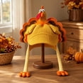 thumbnail image 5 of Voska Thanksgiving Turkey Knitted Hats Adult Turkey Cap for Women Men Thanksgiving Night Event Dress-up Cosplay Costume Accessories B One Size, 5 of 5