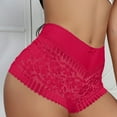 thumbnail image 5 of Elainilye Fashion Women Boxers Sexy Seamless Underwear Boxer Shorts Breathable Lace Strapcross Underwear Panties,Red, 5 of 7