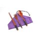 thumbnail image 1 of Zhuge 2 juegos de cubiertos de madera, tenedor y cuchara de madera, palillos, vajilla reutilizable, juego de cubiertos, utensilios de viaje, cubiertos de línea atada, morado, 1 of 5