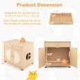 thumbnail image 3 of Demi Bonn 26" Hidden Cat Litter Boxes Enclosure, Cat House Furniture with Sisal Scratching Doors, Suitable for Bedroom, Living Room, Beige, 3 of 7