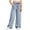 Z03-Blue, variant on Girls Wide Leg Jeans Baggy Bow Embroidery High Elastic Waist Denim Pants Cute Y2K Trendy Tween Streetwear Preppy Back To School Fashion Clothes