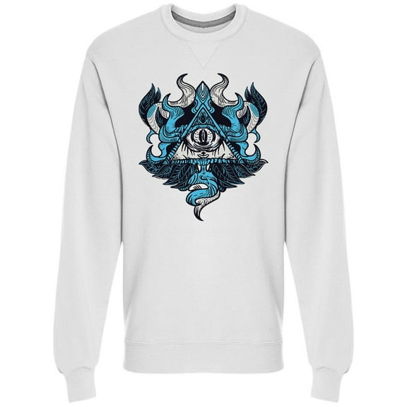 All Seeing Eye Reptilian Style Sweatshirt Men -Image by Shutterstock, Male Medium