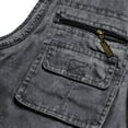 thumbnail image 6 of USNSM (XL-5XL) Big and Tall Men's Cargo Vest Outdoor Casual Multi Pocket Sleeveless Jacket Jean Work Travel Utility Vest Black XXL, 6 of 7