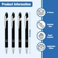 thumbnail image 6 of FareCo Stylus Ballpoint Pens, 8-Pack, Black, 2-in-1 Retractable Design, Touchscreen Compatible, 6 of 6