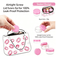 thumbnail image 2 of RAGUPEL 10 Gram Sample Containers with Lids,10 Pack Sample Jars,Small Cosmetic Travel Container for Makeup,Lotion,Cream,Powder,10 Ml Mini Containers with Pink Lids, 2 of 15