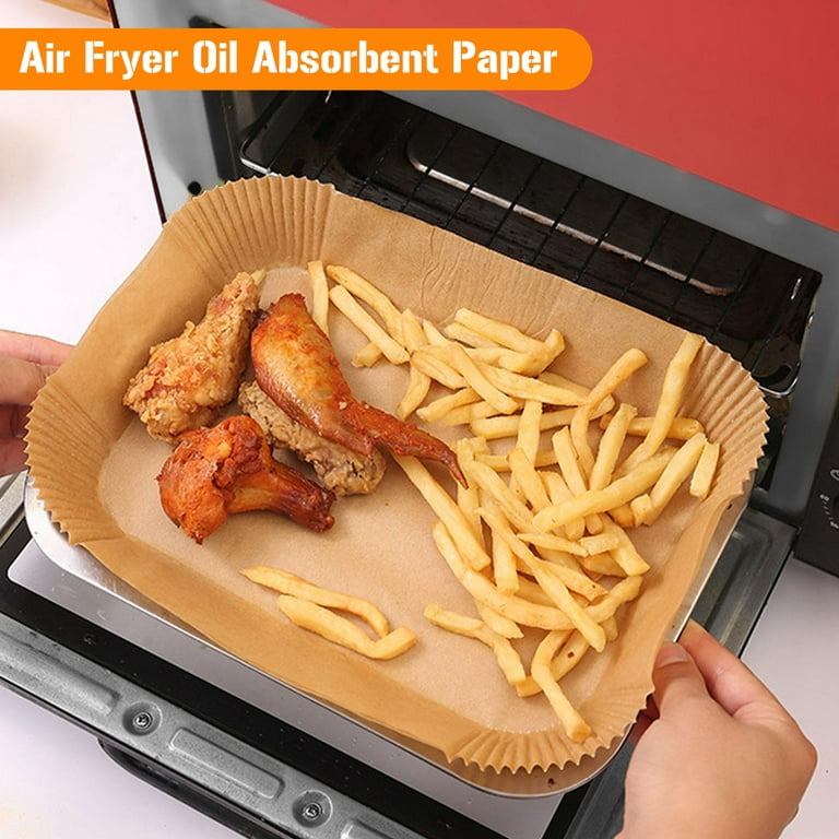 Air Fryer Disposable Paper Liner, Square Parchment Cooking Non-Stick Liner,  Baking Roasting Food Grade Paper for Air Fryer, Microwave Oven, Frying Pan,  Oil-proof, Water-proof (60PCS 7.9 Inch Natural) - Yahoo Shopping