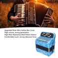 thumbnail image 3 of Accordéon Professionnel 22 Touches 8 Basses Bouton Confortable Portable Idéal pour Accordéonistes Professionnels Convient aux Performances et aux Examens Accordéon en Bois ABS Métal, 3 of 7