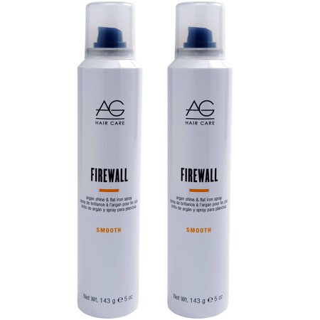 AG Hair Smooth Firewall Argan Flat Iron Hair Spray 5 oz - Pack of (Best Serum For Flat Ironing Hair)