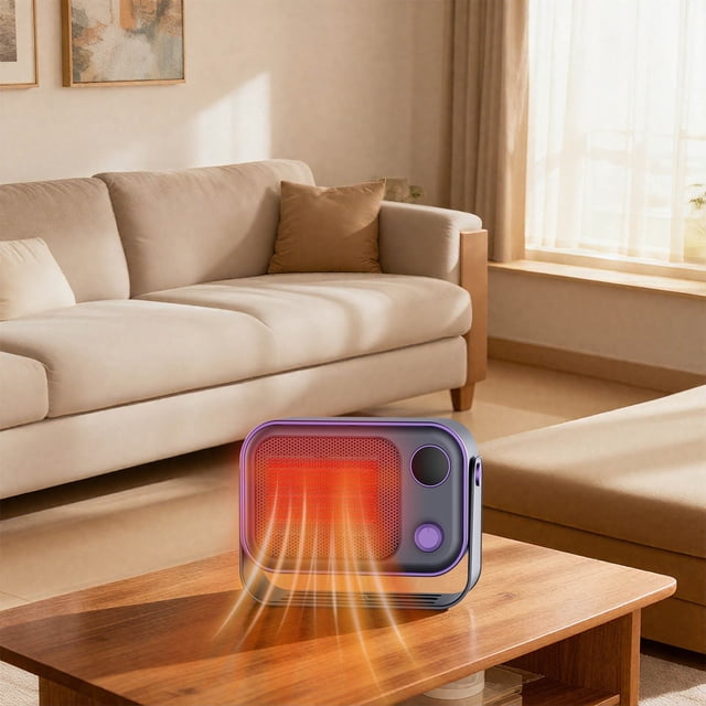 Birdeem Chauffage d'Appoint Portable pour Usage Intérieur, Chauffage Électrique Montable sur Bureau et Mur avec Réglages de Vitesse Réglables à 2 Niveaux, Fonction d'Économie d'Énergie et Protection contre la Surchauffe, Idéal pour Chauffage à Domicile et au Bureau