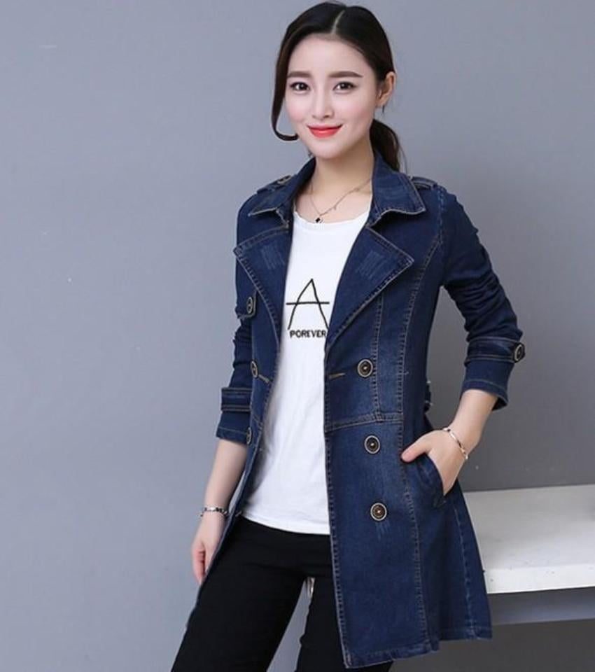 double breasted jean jacket