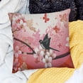 thumbnail image 2 of BANET Throw Pillow Cushion Cover, Japanese Cherry Branches Over The with Mountain Reflection Hill Season Image, Decorative Square Accent Pillow Case 18x18in, 2 of 5