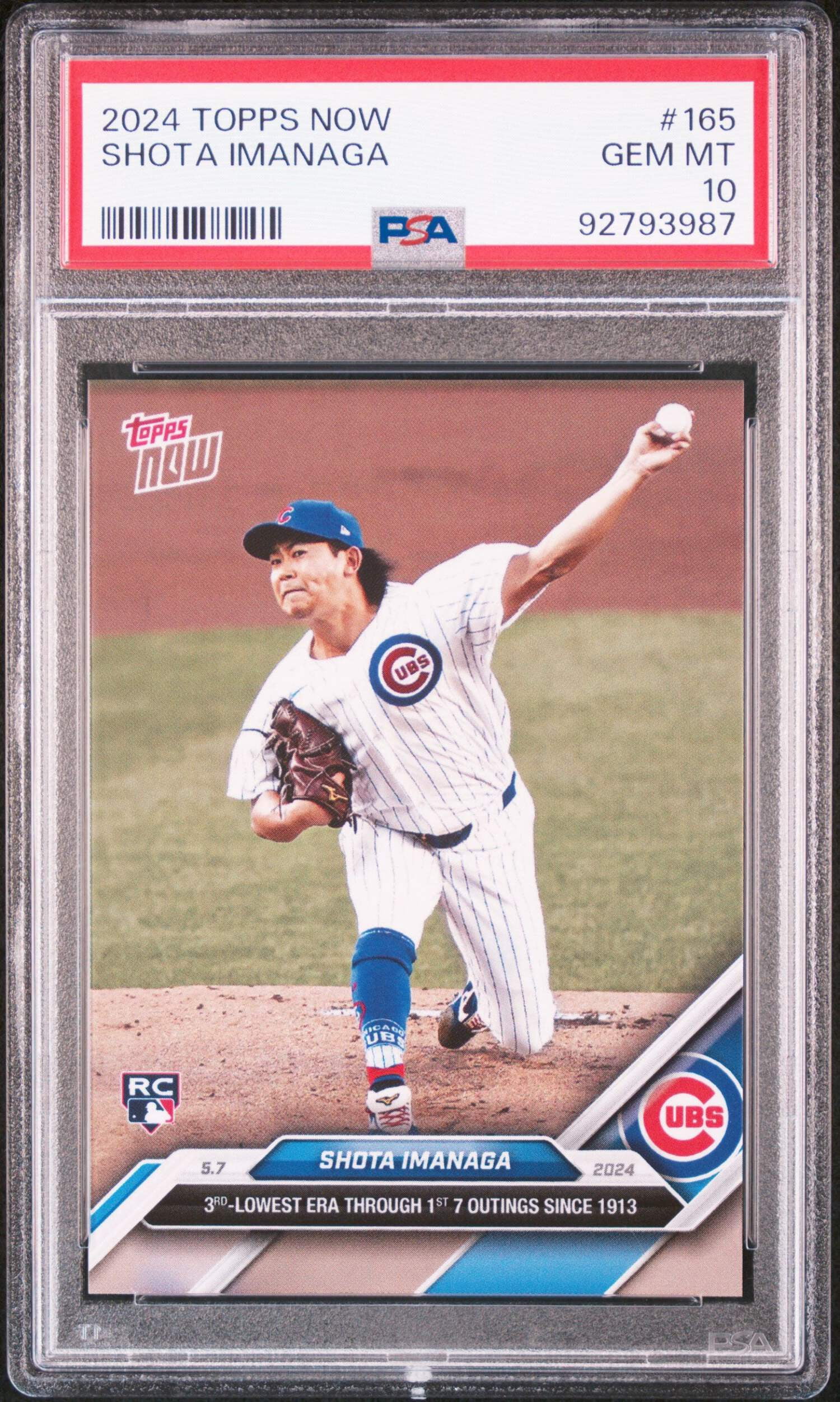 Graded 2024 Topps Shota Imanaga #442 Rookie RC Baseball Card PSA 
