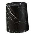 thumbnail image 3 of Papelera con diseño de mármol y tapa giratoria para el hogar y la oficina. Negro Talla L, 3 of 9
