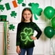 thumbnail image 1 of Blusas y camisas de manga larga con cuello redondo, informales, con estampado del Día de San Patricio, de manga tres cuartos y cuello redondo, para niños de talla mediana y grande., 1 of 6