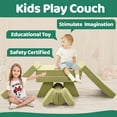 thumbnail image 3 of ABORON 10Pcs Toddler Sofa for Kids, Modular Kids Couch for Playroom, Kids Play Couch for toddlers 1-10, Kids Sofa Couch, Convertible Foam Floor Cushion,Green, 3 of 9