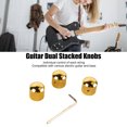 thumbnail image 3 of Guitar Dual Stacked Knobs, 3PCS Easy Installation Tone Control Knob Compact Size  For Electric Guitar Bass GD105 Chrome,GD106 Golden,GD107 Black, 3 of 8