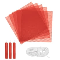5pcs Beeswax Candle Making Kit, 8"x8" Red Beeswax Sheet with 1pcs Wick