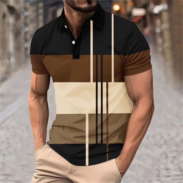 Weiqiqre T-Shirts Chemises pour Hommes T-Shirt à Manches Courtes à Blocs de Couleur Col Rond Chandail Décontracté Basique Chemises