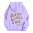 thumbnail image 3 of Hoodies for Women Christian Sweatshirts Graphic Letter Print Sweatshirt Oversized Womens Pullover Hoodie Cute Winter Outfits for Women Women Fashion, 3 of 4