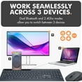 thumbnail image 3 of X9 Quiet Wireless Keyboard and Mouse Combo (Bluetooth + 2.4GHz) with Wrist Rest, Phone Holder, Silent, Multi-Device, Full-Size Ergonomic Keyboard Mouse Wireless Combo for Phone, Computer, Laptop, Mac, 3 of 9
