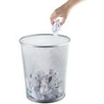 thumbnail image 2 of YBM Home Silver Steel Mesh Round Open Top Waste Basket Wire Bin Trash Can for Office Kitchen Bathroom Home 4.75 Gallon 2 Pack, 2 of 4