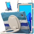 thumbnail image 2 of Funda colorida para Samsung Tab A7 de 10,4 pulgadas T500 con correa para el hombro, soporte de anillo ajustable grande y protección contra golpes., 2 of 5
