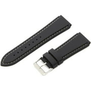 Hadley-Roma 20mm Mens Silicone Watch Strap, Color:Black (Model: MS3345RT 200)