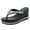 Black, variant on Women’s Colorful Gemstone Wedge Flip Flops Glitter Rhinestone Non Slip Tong Sandals Fashion Summer Party Platform Slides Black Size 8.5