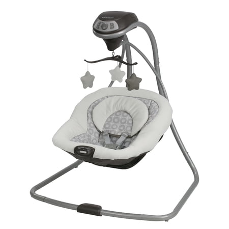 Graco Simple Sway Baby Swing with Vibration and Music, Abbington, 6-Speed