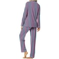 thumbnail image 6 of Hvyesh Womens Pajamas Stripe Pajama Sets Casual Long Sleeve Button Down Shirt and Pants Pjs Set Soft 2 Piece Loungewear Suit for Women Gifts for Valentine's Day, 6 of 7