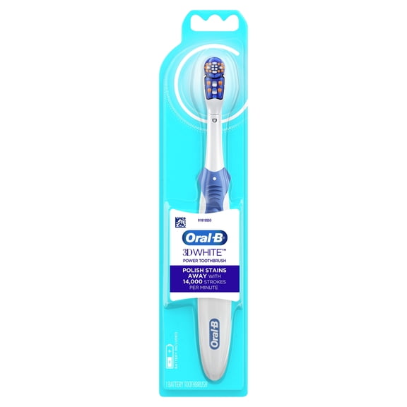 Oral-B 3D White Electric Toothbrush, Battery Power, Various Colors