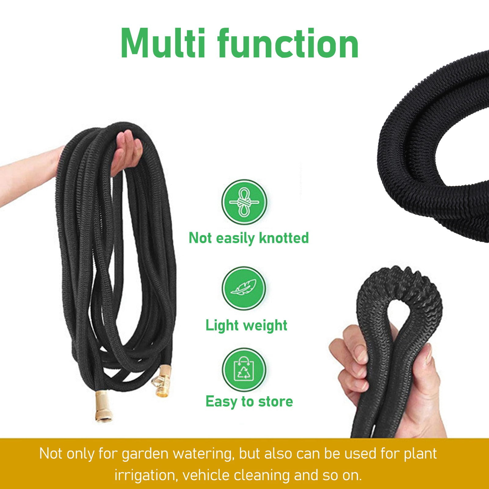 Garden Watering Hose 3x Expandable 7.5m Leakproof with High Pressure Spray Nozzle Pipe for Car Washing Plant Irrigation US