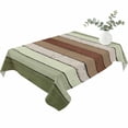 thumbnail image 2 of Sage Green Table Cloth Waterproof Tablecloths, Farmhouse Wood Grain Vintage Brown Striped Tablecloth Dining Table Cover for Kitchen Party Tabletop Outdoor, Rectangle Tablecloth 60x102 Inch, 2 of 9