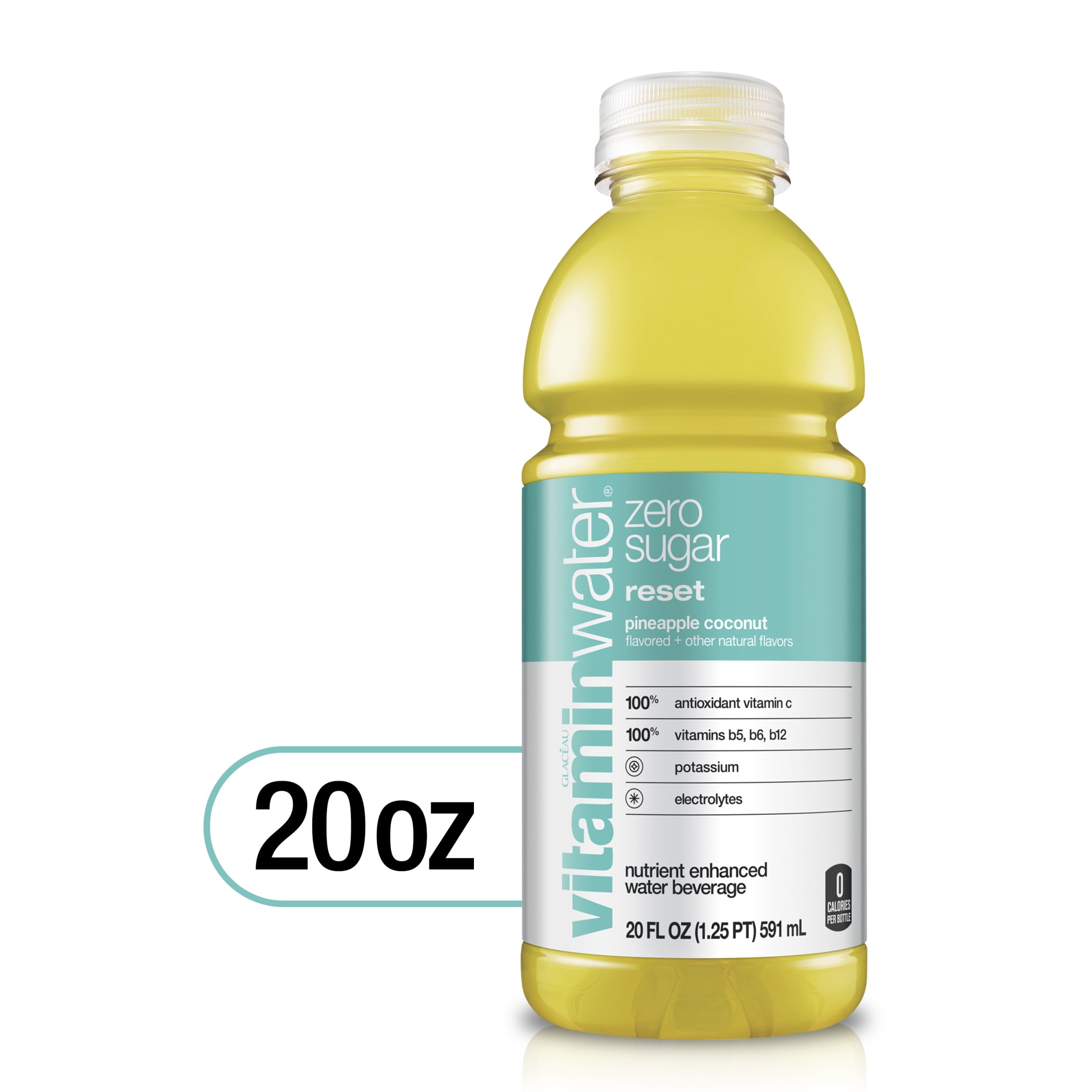 vitaminwater zero reset, electrolyte enhanced water w ...