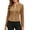 Brown, variant on Jackets for Women Crew Neck Zip Up Long Sleeve Cropped Jacket Fashion Lightweight Casual Outerwear