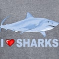 thumbnail image 3 of CafePress - I Love Sharks Women's V Neck Dark T Shirt - Women's V-Neck Dark T-Shirt, 3 of 4