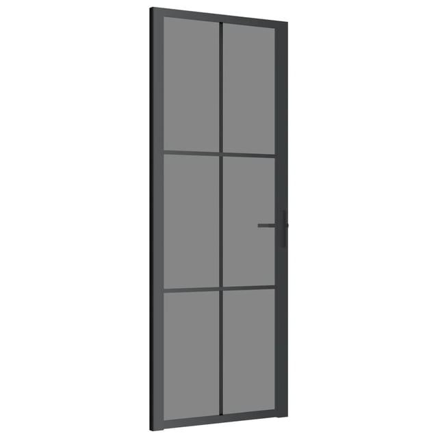 Puerta interior VidaXL, vidrio ESG negro templado duradero