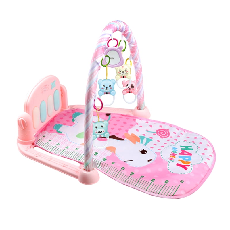 Children Kids Fitness Rack Piano Play Mat Gym Music Lights Early Education