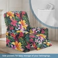 thumbnail image 3 of Ledback Lily Print Stretch Lazy Boy Chair Cover for Pet Tropical Leaves Print Reclining Slipcovers Non Slip Soft Sofa Slipcover Washable Furniture Protector, Green, 3 of 8