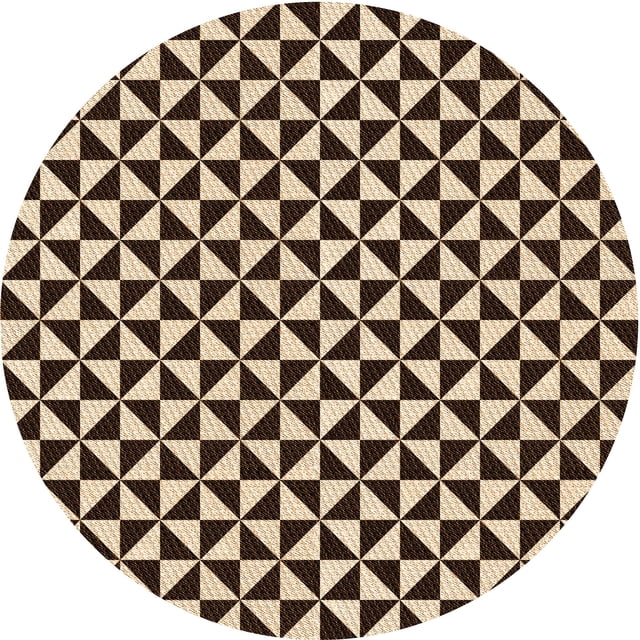 Ahgly Company Tapis d'Intérieur Lavables en Machine, Ronds de Nuit Transitionnel, Ronds de 8'