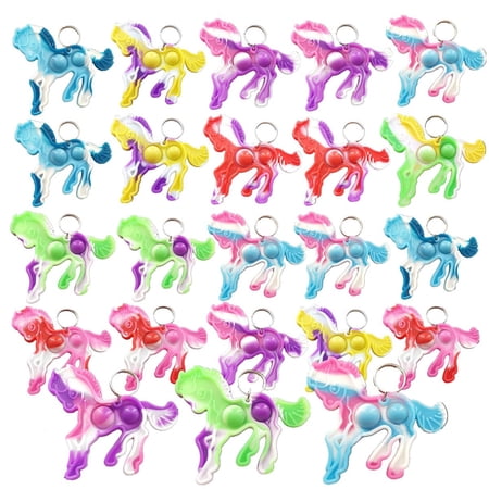 Horse Mini Pop Fidget Sensory Packs - 100 Count - Autism Birthday Party Favors for School, Classroom, Adults & Kids - Stress Relief Toy
