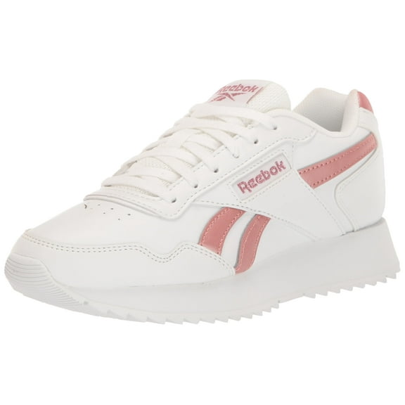 Reebok Women's Glide Ripple Double Sneaker, White/White/Rose Gold, 6