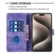 thumbnail image 6 of Feishell Cute Case for Samsung Galaxy A15 Wallet, Magnetic Flip Case Credit Card Slots, Embossed Cat Love Heart, Premium Retro PU Leather, RFID Blocking & Wrist Strap & Kickstand Phone Case,Purple, 6 of 11