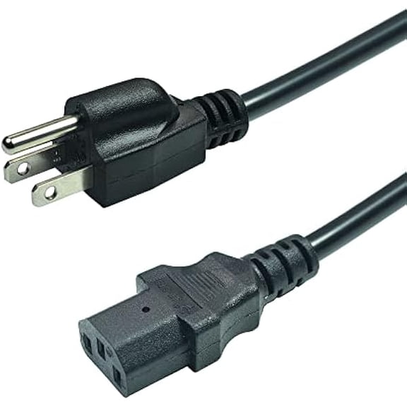 Quyaojz NEMA5-15P to C13 Printer Power Cable,3 Prong AC Power Cord for Tv Computer Pc Monitor Samsung Dell LG Asus Laptop -10A 125V 18AWG Black 6Ft (1.8M)