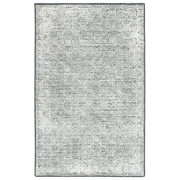 SAFAVIEH Roslyn Burton Abstract Area Rug, Black/Ivory, 5' x 8'